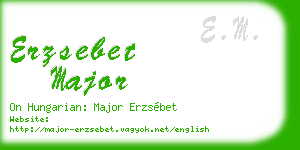 erzsebet major business card