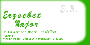 erzsebet major business card